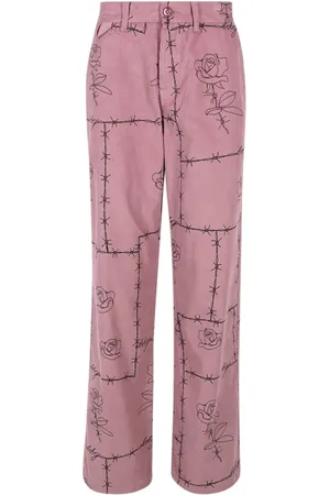 HONOR THE GIFT Pantaloni a coste con stampa