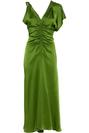 Victoria Beckham Abito midi asimmetrico con ruches