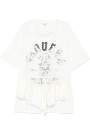 Vaquera T-shirt con inserto in stile lingerie