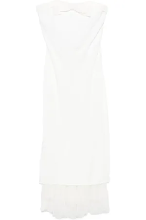 Alessandra Rich Abito midi con fiocco