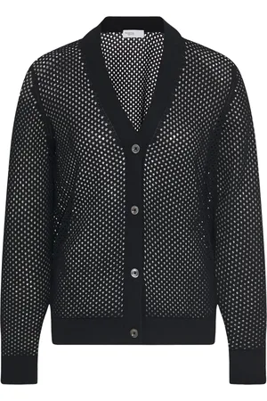 ROSETTA GETTY Cardigan in rete con lavorazione pointelle