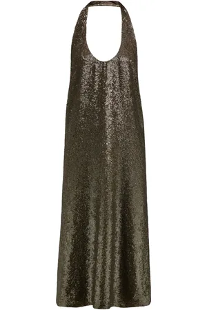 Salvatore Ferragamo Abito midi con paillettes