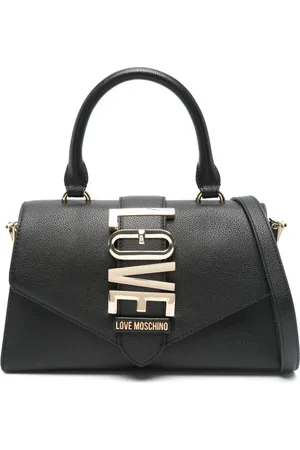 Moschino Borsa tote con placca logo