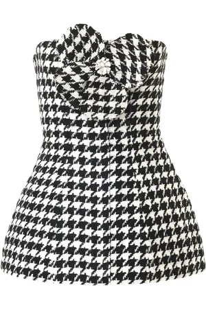 Carolina Herrera Top con motivo pied-de-poule