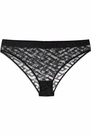 VERSACE Slip semi trasparenti La Greca