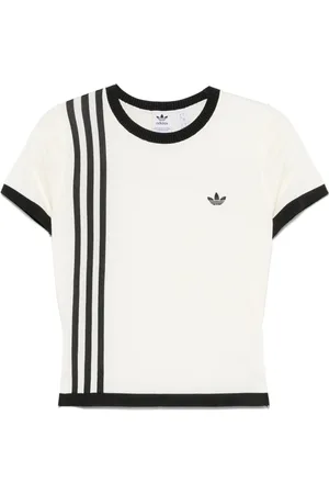 adidas T-shirt in maglia con 3 righe