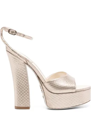 RENE CAOVILLA Sandali Ayersnake con strass 140mm