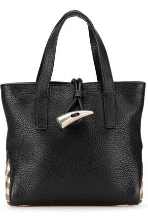 Burberry Borsa a mano House Check con finiture in pelle 2000-2017