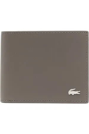 Lacoste Portafoglio bi-fold in pelle goffrata