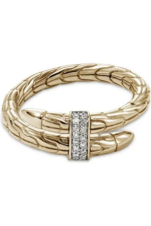 John Hardy Anello Spear in 14 carati con diamanti