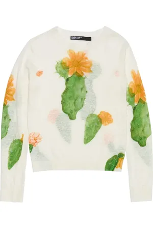 Bimba y Lola Maglione in lino con stampa Cactus