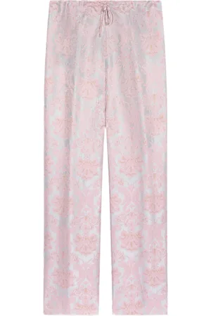 DRIES VAN NOTEN Pantaloni con motivo jacquard