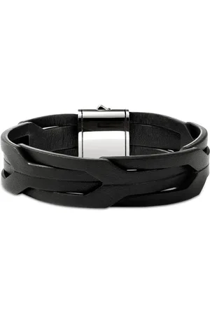 John Hardy Bracciale Intrecciato in pelle