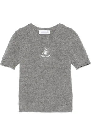 Marine Serre T-shirt con logo ricamato