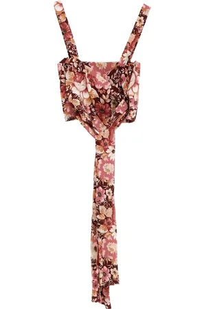 Chloé Top crop a fiori