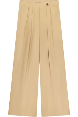 DRIES VAN NOTEN Pantaloni a gamba ampia con pieghe