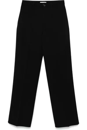 Jil Sander Pantaloni dritti in gabardina di lana vergine