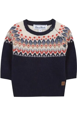 Tartine Et Chocolat Maglione Fair Isle con intarsi