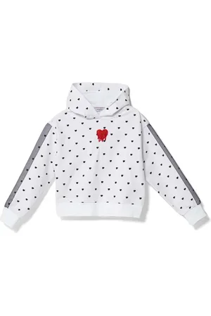 Pinko Felpa con stampa cuore e cappuccio