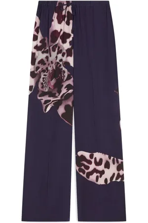 DRIES VAN NOTEN Pantaloni con stampa grafica