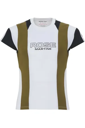 MARTINE ROSE T-shirt color-block con logo