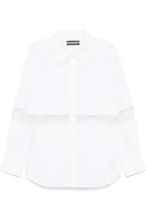 Frenken Camicia in popeline con finiture in organza
