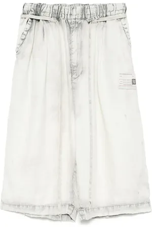 Maison Mihara Yasuhiro Shorts Aged Linen a gamba ampia
