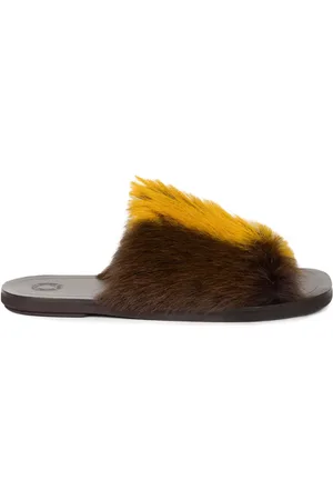 DRIES VAN NOTEN Sandali slides in pelle