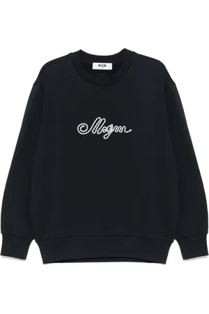 Msgm Felpa con logo ricamato