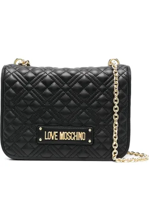 Moschino Borsa a spalla con placca logo
