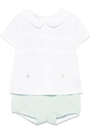PAZ RODRIGUEZ Set shorts con ricamo