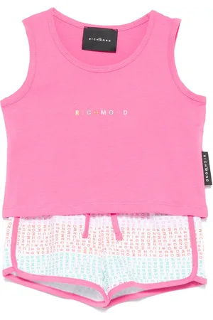 John Richmond Set con shorts e logo gommato