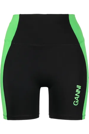 Ganni Shorts da ciclismo Active a vita alta