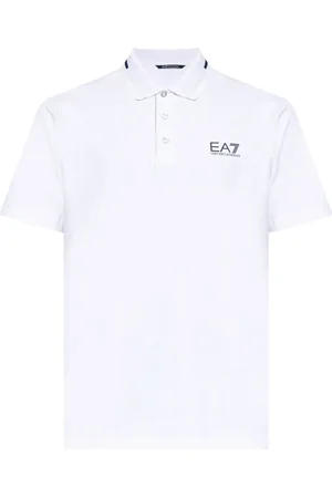 EA7 Polo in cotone con ricamo logo
