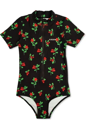 Mini Rodini Costume intero con zip e stampa ciliegie