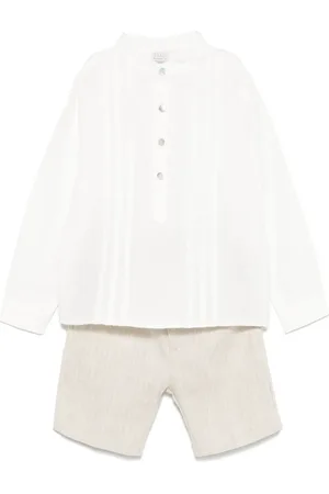 PAZ RODRIGUEZ Set shorts con trama armatura