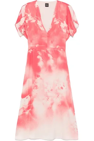 HUGO BOSS Abito midi con stampa a fiori