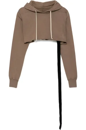 Rick Owens Felpa con cappuccio crop