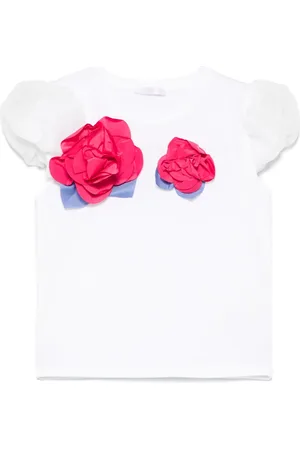 MISS GRANT T-shirt con applicazione a fiori