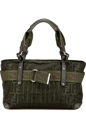 Fendi Borsa a mano Zip Code media in nylon con motivo Zucca 2000-2010