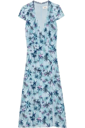 Zadig & Voltaire Abito con stampa Palm Tree