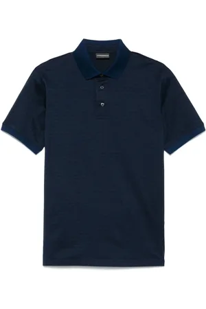 Emporio Armani Polo in jersey con lettering in jacquard