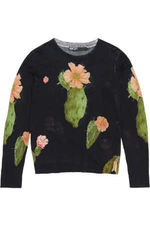 Bimba y Lola Maglione in lino con stampa Cactus