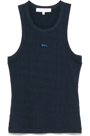 Maison Kitsuné Canotta a coste con applicazione baby fox