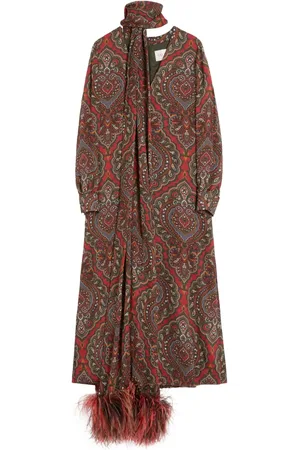 VALENTINO GARAVANI Abito midi con stampa Voyage Imaginaire