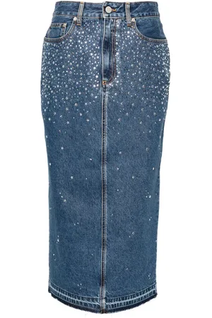 Alessandra Rich Gonna a matita con strass