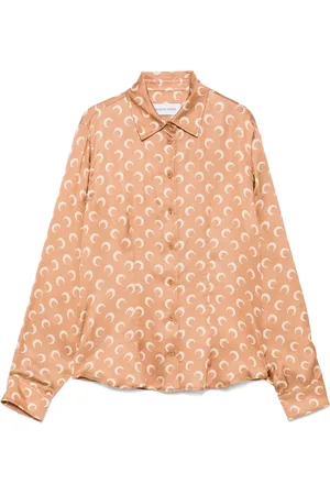 Marine Serre Camicia con stampa Crescent Moon