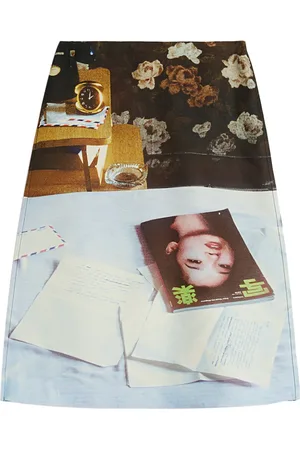 Jil Sander Gonna midi con stampa