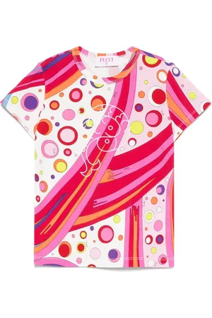 PUCCI Junior T-shirt con stampa Fontane