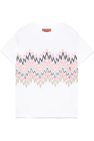 Missoni T-shirt con stampa a zigzag